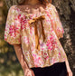 Golden Garden Tie-Front Top