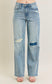 Judy Blue High Waisted Destroy & Knee Patch Straight Jeans - 88928