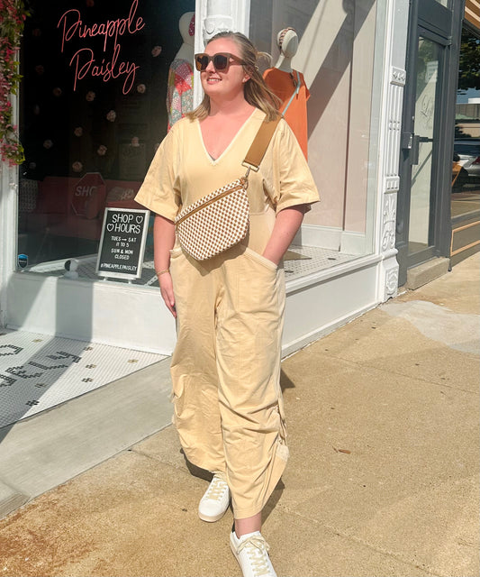 Washed Soft Terry Jumpsuit