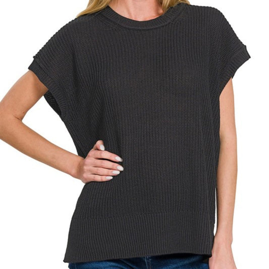 Oversized Crewneck Sweater Top