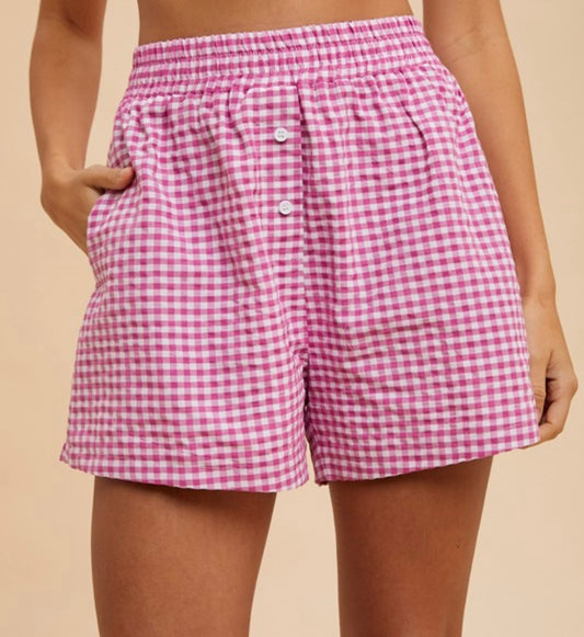 Gingham Woven Boxer Shorts