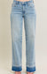 Judy Blue Mid Rise Release Hem Wide Jeans - 88935
