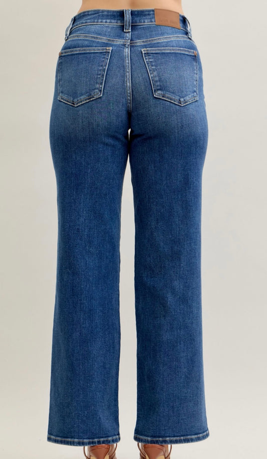 Judy Blue Mid Rise 90's Straight Fit Jeans - 82680