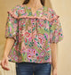 Paisley Paradise Puff Sleeve Top