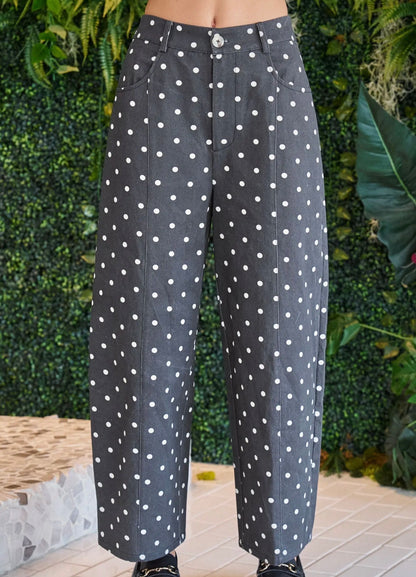 Polka Dot Wide Leg Pants