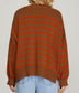 Caramel/Orange Striped Pullover Sweater