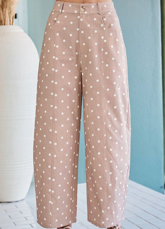 Polka Dot Wide Leg Pants