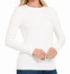 Brushed Basic Long Sleeve Round Neck Tee