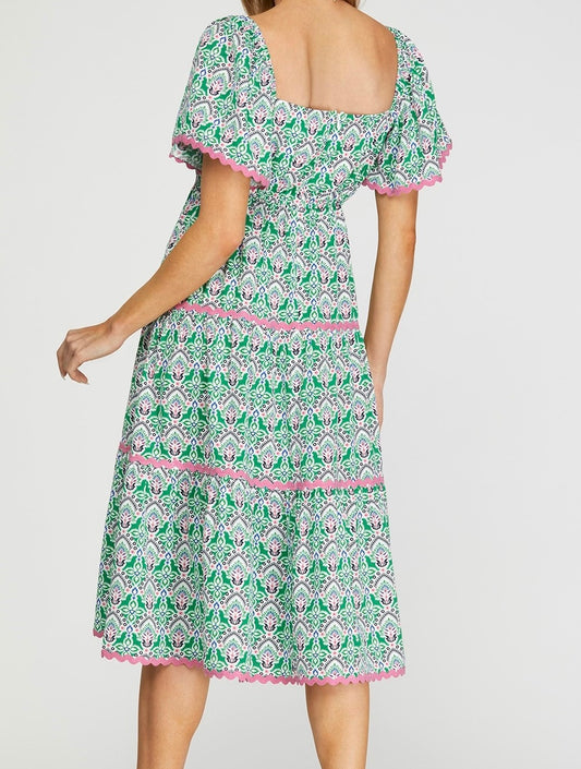 Green Damask Dream Dress