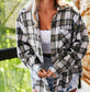 Ivory/Taupe Plaid Button Down Shirt
