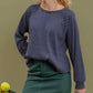 Striped Raglan Sleeve Knit Top