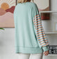 Multi Color Striped Button Front Top