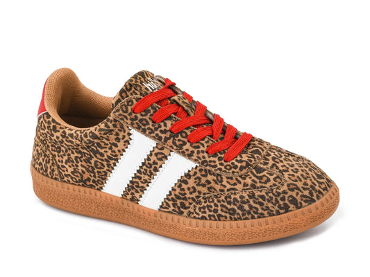 Corkys Heads Up Mini Leopard Sneakers