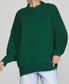 Drop Shoulder Oversized Mock Neck Sweater