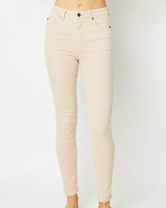 Judy Blue Bone High Waisted Tummy Control Skinny Jeans