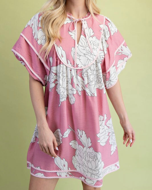 Sweet Blossom Puff Sleeve Dress