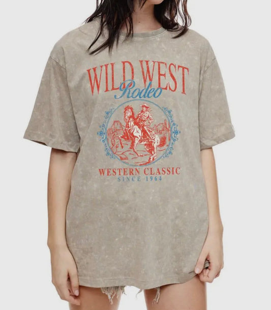 Wild West Rodeo Graphic Boyfriend Tee