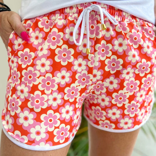 Retro Floral Everyday Shorts