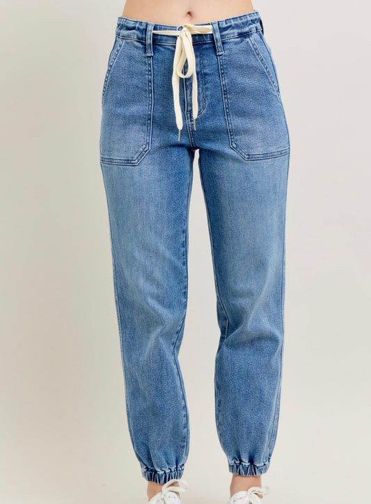 Judy Blue High Waisted Denim Joggers - 88948