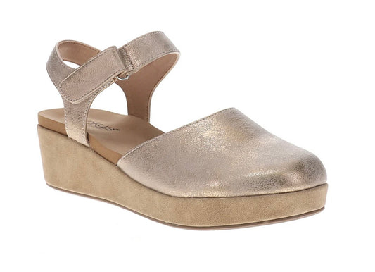 Corkys All In Rose Gold Metallic Wedge Shoes