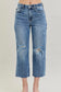 Judy Blue High Waisted Wide Leg Cropped Jeans - 82256