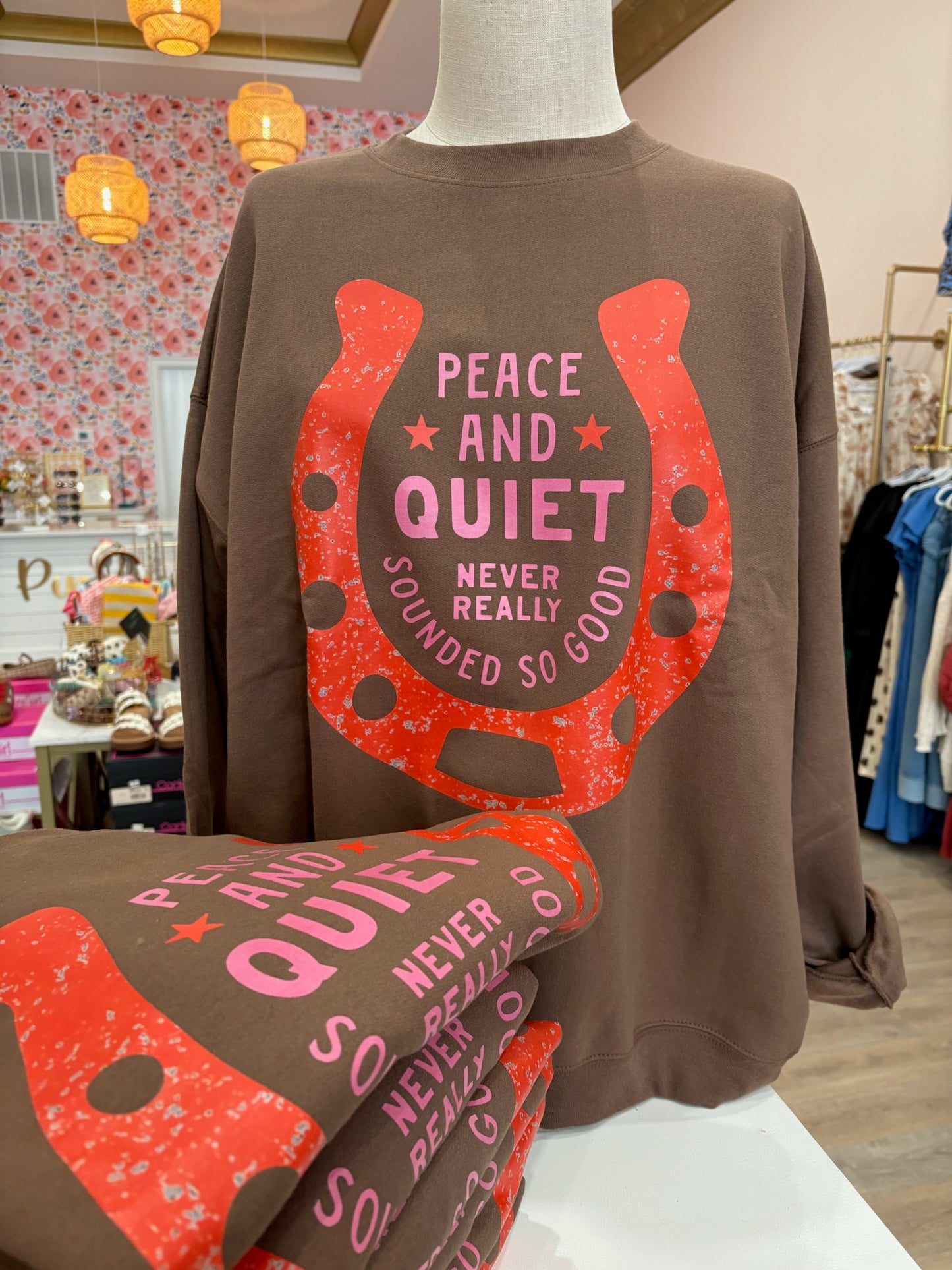 Peace And Quiet Graphic Sweatshirt