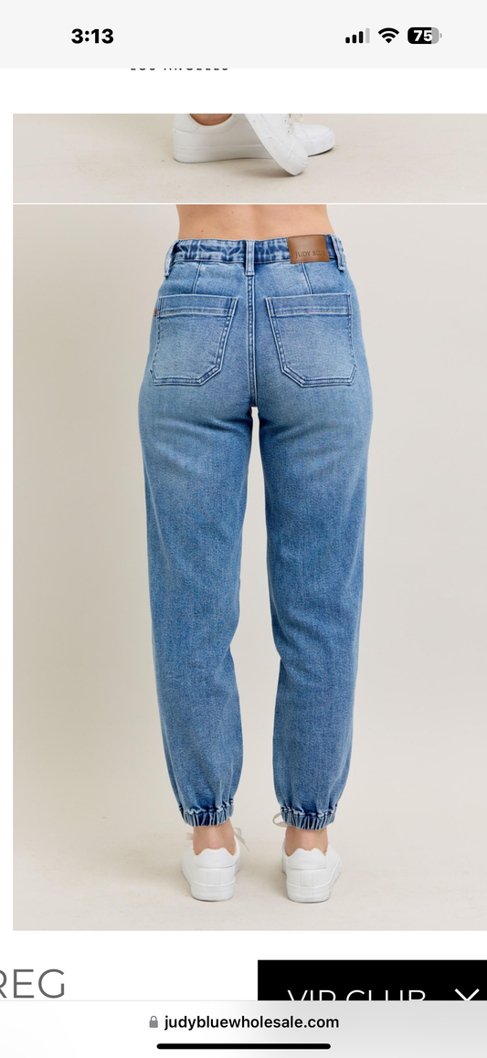 Judy Blue High Waisted Denim Joggers - 88948