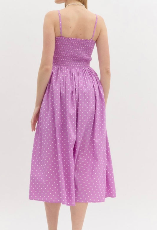 Lilac Sprinkles Midi Dress