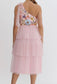 Flowers and Champagne Tiered Midi Dress