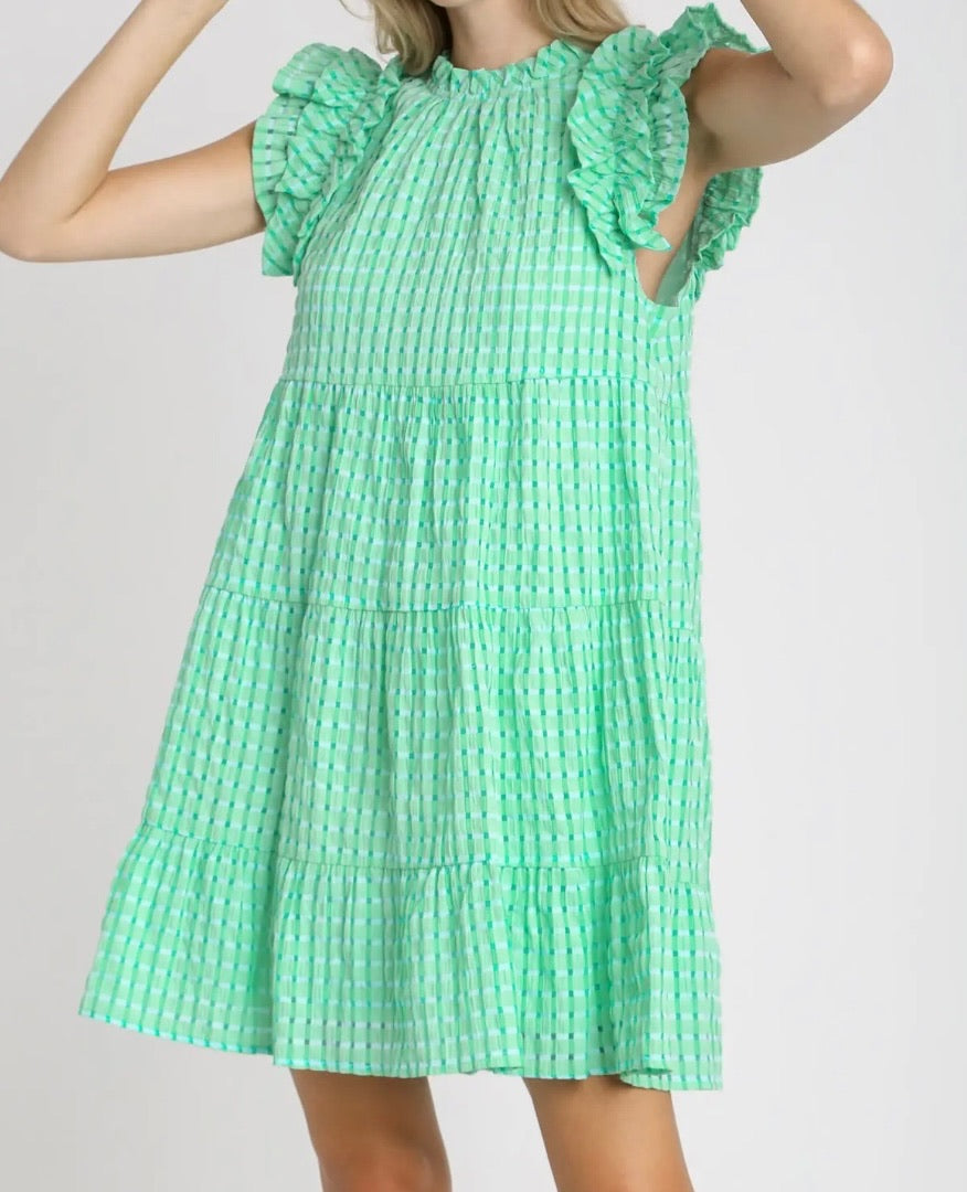 Clover Patch Tiered Mini Dress