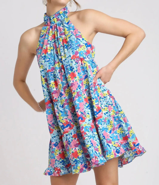 Paint The Town High Neck Mini Dress
