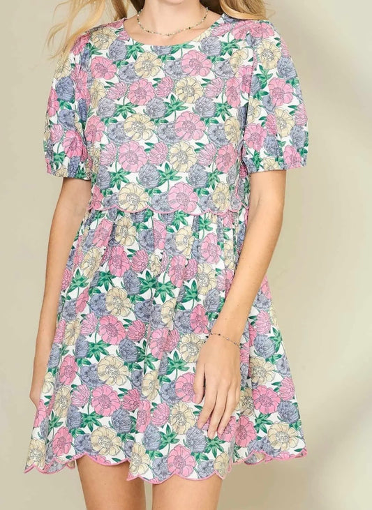 Blossom Lane Tie Back Mini Dress