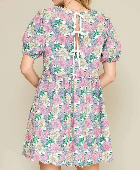 Blossom Lane Tie Back Mini Dress
