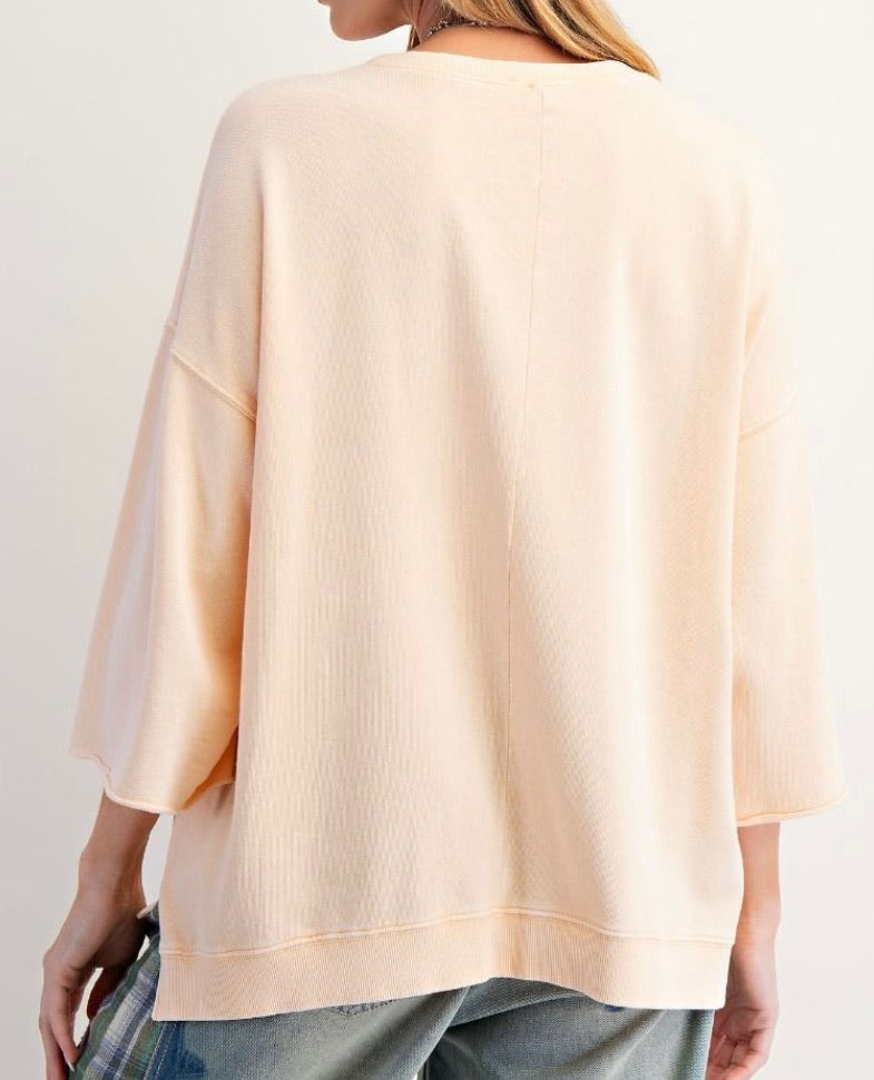 Rebel Heart Patchwork Oversized Top