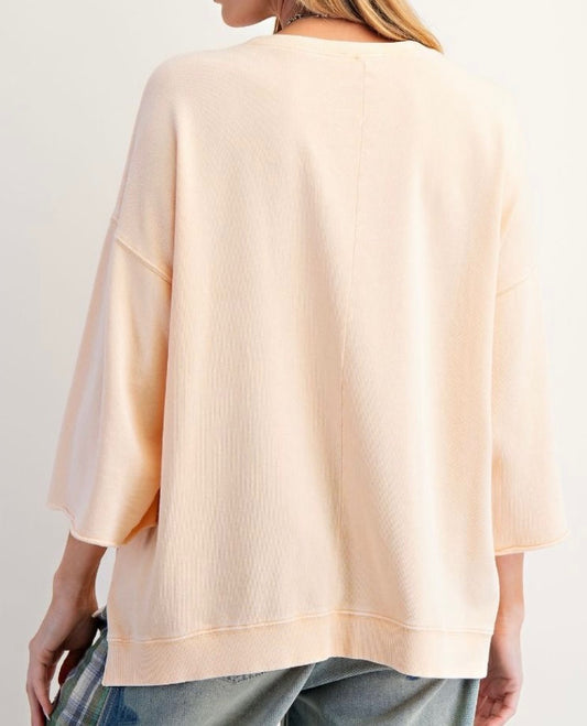 Rebel Heart Patchwork Oversized Top