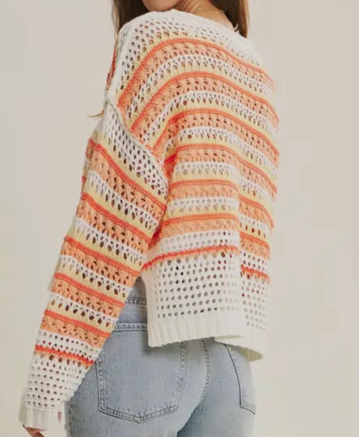 Citrus Sky Crochet Sweater