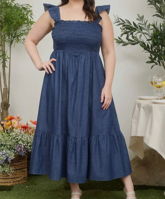 Blue Belle Plus Size Midi Dress