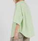 Pastel Horizon Striped Oversized Top