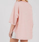Pastel Horizon Striped Oversized Top