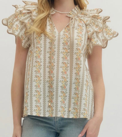 Heirloom Ruffle Sleeve Top