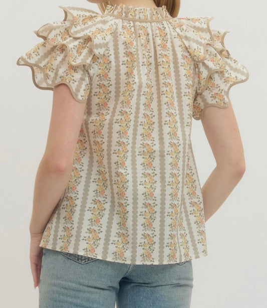 Heirloom Ruffle Sleeve Top