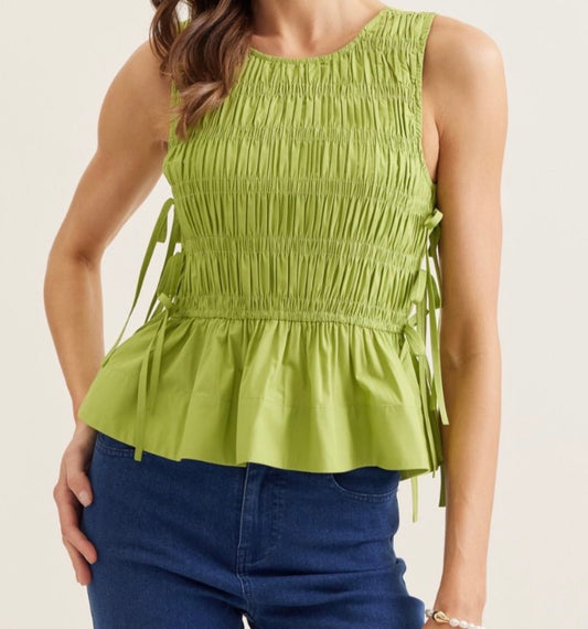 Olive You More Peplum Top