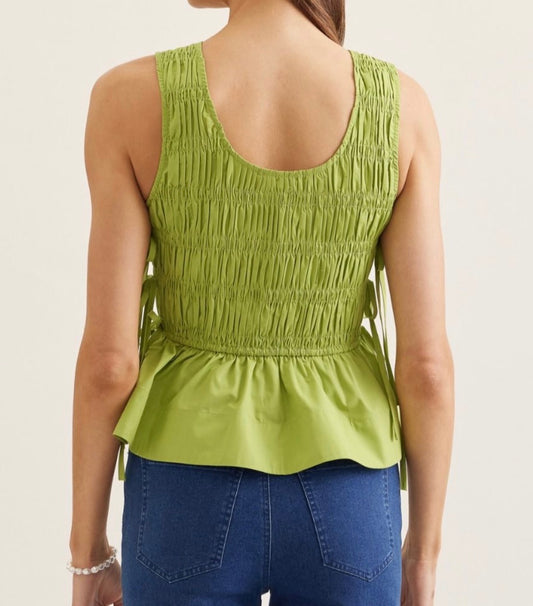 Olive You More Peplum Top
