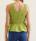 Olive You More Peplum Top