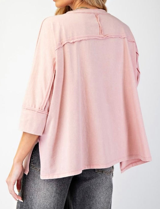 Blush Sweetheart Patchwork Top