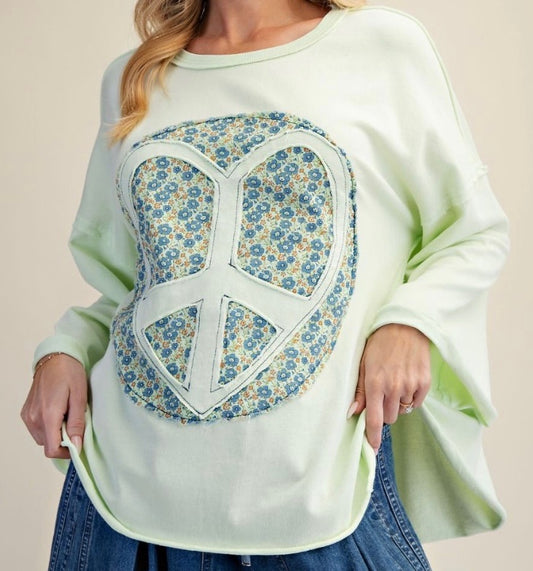 Peace and Harmony Oversized Top
