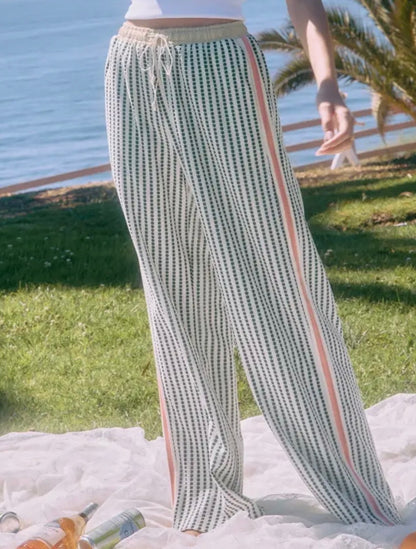 Multi-Color Striped Wafer Sweat Pant
