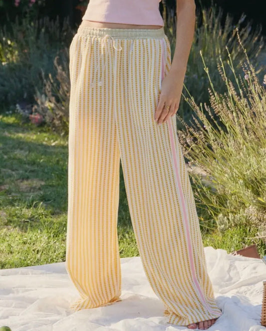 Multi-Color Striped Wafer Sweat Pant