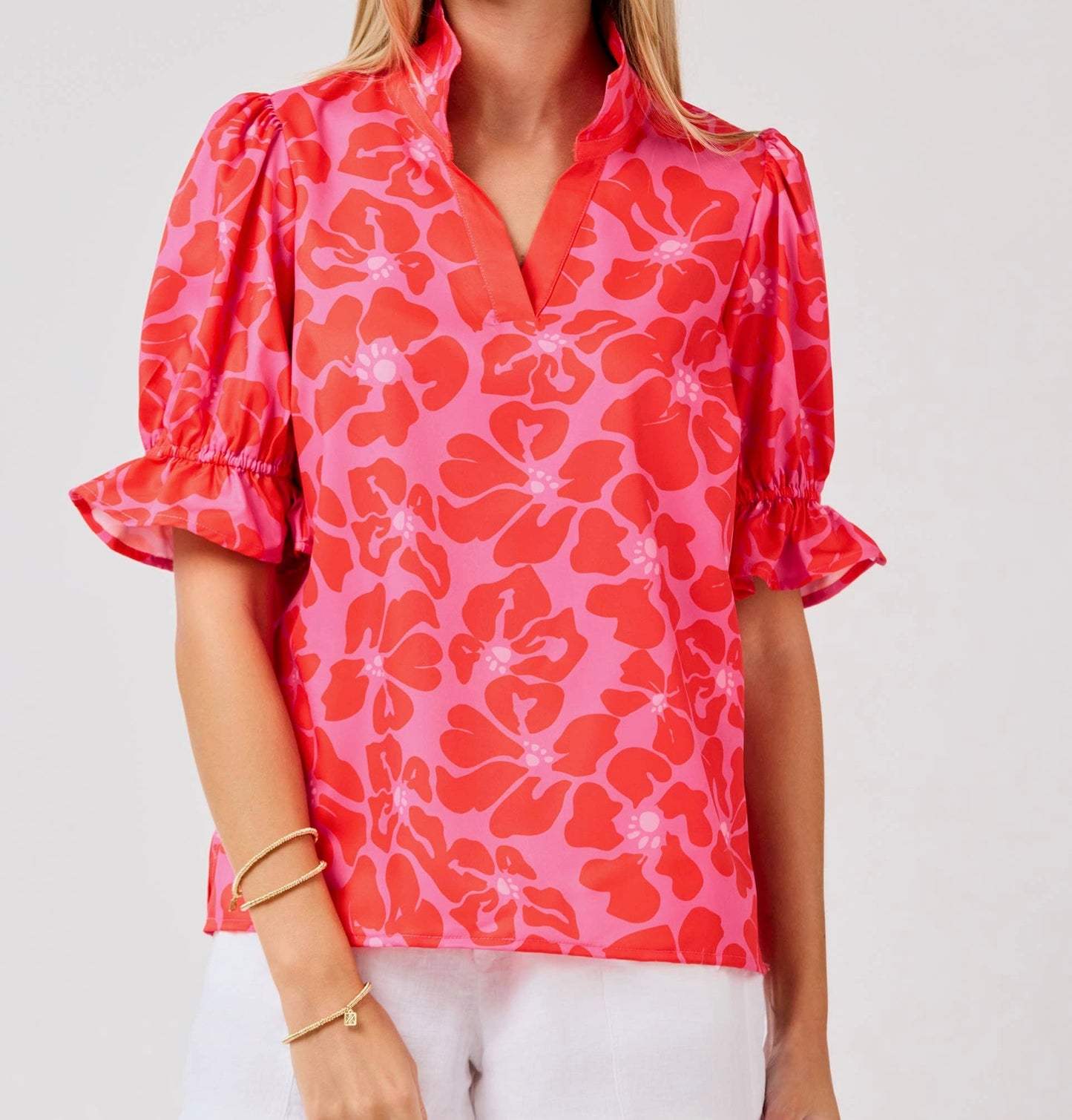Cherry Hibiscus Social Top