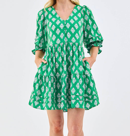 Clover Confetti Tiered Dress